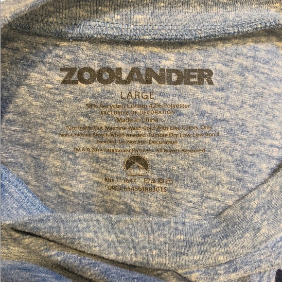 Zoolander Movie TShirt Heather Blue Sz LG. Really Really Good Looking - Picture 3 of 3